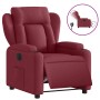 Sillón reclinable eléctrico tela rojo tinto