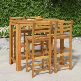 High garden table and stools 5 pcs solid acacia wood by vidaXL, Garden sets - Ref: Foro24-3154396, Price: 448,22 €, Discount: %