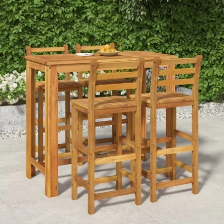 High garden table and stools 5 pcs solid acacia wood by vidaXL, Garden sets - Ref: Foro24-3154396, Price: 448,22 €, Discount: %