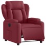 Sillón reclinable eléctrico tela rojo tinto
