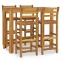 Mesa y taburetes altos de jardín 5 pzas madera maciza acacia de vidaXL, Conjuntos de jardín - Ref: Foro24-3154396, Precio: 44...