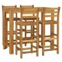 High garden table and stools 5 pcs solid acacia wood by vidaXL, Garden sets - Ref: Foro24-3154396, Price: 448,22 €, Discount: %