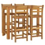 Hoher Gartentisch und Hocker, 5 Stück, massives Akazienholz von vidaXL, Gartensets - Ref: Foro24-3154396, Preis: 501,09 €, Ra...