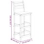 Hoher Gartentisch und Hocker, 5 Stück, massives Akazienholz von vidaXL, Gartensets - Ref: Foro24-3154396, Preis: 501,09 €, Ra...