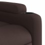 Sillón reclinable eléctrico tela marrón oscuro