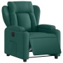 Sillón reclinable eléctrico tela verde oscuro