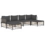 Gartenmöbel-Set 6-teilig anthrazitfarbene Kissen PE-Rattan von vidaXL, Outdoor-Sofas - Ref: Foro24-3186779, Preis: 441,44 €, ...