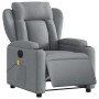 Sillón reclinable de masaje eléctrico tela gris claro
