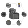 Sillón reclinable de masaje eléctrico tela gris oscuro