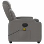 Sillón reclinable de masaje eléctrico tela gris oscuro