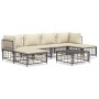 7-teiliges Gartenmöbel-Set und Kissen aus PE-Rattan, anthrazitgrau von vidaXL, Outdoor-Sofas - Ref: Foro24-3186780, Preis: 51...