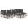 Gartenmöbel-Set 7-teilig und anthrazitgraue PE-Rattankissen von vidaXL, Outdoor-Sofas - Ref: Foro24-3186781, Preis: 517,12 €,...