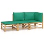 3-piece bamboo garden furniture set with green cushions by vidaXL, Garden sets - Ref: Foro24-3155172, Price: 248,23 €, Discou...