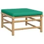 3-piece bamboo garden furniture set with green cushions by vidaXL, Garden sets - Ref: Foro24-3155172, Price: 243,59 €, Discou...
