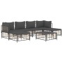 Gartenmöbel-Set 7-teilig und anthrazitgraue PE-Rattankissen von vidaXL, Outdoor-Sofas - Ref: Foro24-3186781, Preis: 517,12 €,...