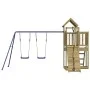 Spielplatz im Freien aus imprägniertem Kiefernholz von vidaXL, Schaukeln und Spielgeräte - Ref: Foro24-3155839, Preis: 412,09...