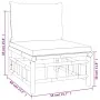 8-teiliges Gartenmöbel-Set aus Bambus mit dunkelgrauen Kissen von vidaXL, Gartensets - Ref: Foro24-3155222, Preis: 789,17 €, ...