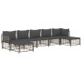 Gartenmöbel-Set 7-teilig und anthrazitgraue PE-Rattankissen von vidaXL, Outdoor-Sofas - Ref: Foro24-3186783, Preis: 516,94 €,...
