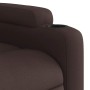 Silla de masaje reclinable de pie de tela marrón oscuro