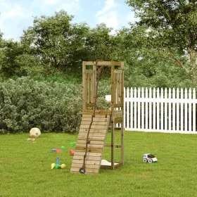 Playhouse with pine impregnated wood climbing wall by vidaXL, Swings and play structures - Ref: Foro24-3155947, Price: 154,90...