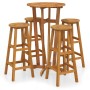 Garden table and 5-piece high stools set made of solid acacia wood. by vidaXL, Garden sets - Ref: Foro24-3154381, Price: 248,...