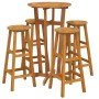 Garden table and 5-piece high stools set made of solid acacia wood. by vidaXL, Garden sets - Ref: Foro24-3154381, Price: 248,...