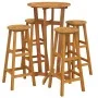 Garden table and 5-piece high stools set made of solid acacia wood. by vidaXL, Garden sets - Ref: Foro24-3154381, Price: 242,...