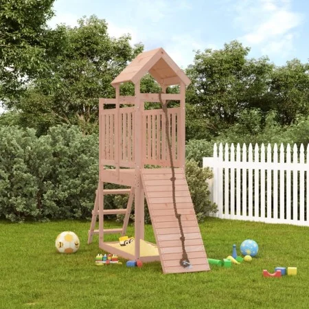 Children's playhouse with Douglas fir wood climbing wall by vidaXL, Swings and play structures - Ref: Foro24-3155868, Price: ...