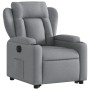 Sillón eléctrico reclinable elevable de tela gris claro