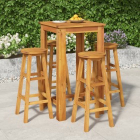 High garden table and stools 5 pcs solid acacia wood by vidaXL, Garden sets - Ref: Foro24-3154389, Price: 299,27 €, Discount: %