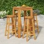 Hoher Gartentisch und Hocker, 5 Stück, massives Akazienholz von vidaXL, Gartensets - Ref: Foro24-3154389, Preis: 288,51 €, Ra...