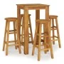 High garden table and stools 5 pcs solid acacia wood by vidaXL, Garden sets - Ref: Foro24-3154389, Price: 282,63 €, Discount: %