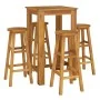 High garden table and stools 5 pcs solid acacia wood by vidaXL, Garden sets - Ref: Foro24-3154389, Price: 282,63 €, Discount: %