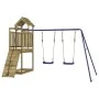 Outdoor playground made of impregnated pine wood by vidaXL, Swings and play structures - Ref: Foro24-3155971, Price: 326,68 €...