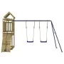 Outdoor playground made of impregnated pine wood by vidaXL, Swings and play structures - Ref: Foro24-3155971, Price: 326,68 €...