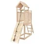 Spielhaus aus massivem Kiefernholz mit Kletterwand von vidaXL, Schaukeln und Spielgeräte - Ref: Foro24-3155867, Preis: 173,13...
