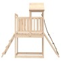 Spielhaus aus massivem Kiefernholz mit Kletterwand von vidaXL, Schaukeln und Spielgeräte - Ref: Foro24-3155867, Preis: 168,59...