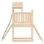 Solid pine wood playhouse with climbing wall by vidaXL, Swings and play structures - Ref: Foro24-3155867, Price: 263,89 €, Di...