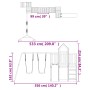 Spielplatz im Freien imprägniertes Kiefernholz von vidaXL, Schaukeln und Spielgeräte - Ref: Foro24-3155848, Preis: 820,32 €, ...