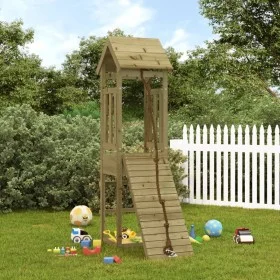 Playhouse with pine impregnated wood climbing wall by vidaXL, Swings and play structures - Ref: Foro24-3155812, Price: 174,93...