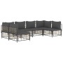 Gartenmöbel-Set 6-teilig anthrazitfarbene Kissen PE-Rattan von vidaXL, Outdoor-Sofas - Ref: Foro24-3186787, Preis: 482,31 €, ...
