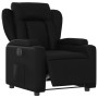 Sillón reclinable eléctrico de cuero sintético negro