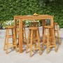Garden table and 7-piece high stools set made of solid acacia wood. by vidaXL, Garden sets - Ref: Foro24-3154395, Price: 458,...
