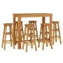 Garden table and 7-piece high stools set made of solid acacia wood. by vidaXL, Garden sets - Ref: Foro24-3154395, Price: 413,...
