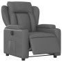 Sillón reclinable eléctrico de cuero sintético gris