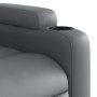 Sillón reclinable eléctrico de cuero sintético gris