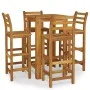 High garden table and stools 5 pcs solid acacia wood by vidaXL, Garden sets - Ref: Foro24-3154391, Price: 386,56 €, Discount: %