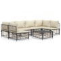 Gartenmöbel-Set 7-teilig und anthrazitgraue PE-Rattankissen von vidaXL, Outdoor-Sofas - Ref: Foro24-3186788, Preis: 558,69 €,...