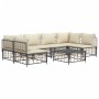 Gartenmöbel-Set 7-teilig und anthrazitgraue PE-Rattankissen von vidaXL, Outdoor-Sofas - Ref: Foro24-3186788, Preis: 558,69 €,...