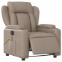Sillón reclinable de masaje eléctrico cuero sintético capuchino